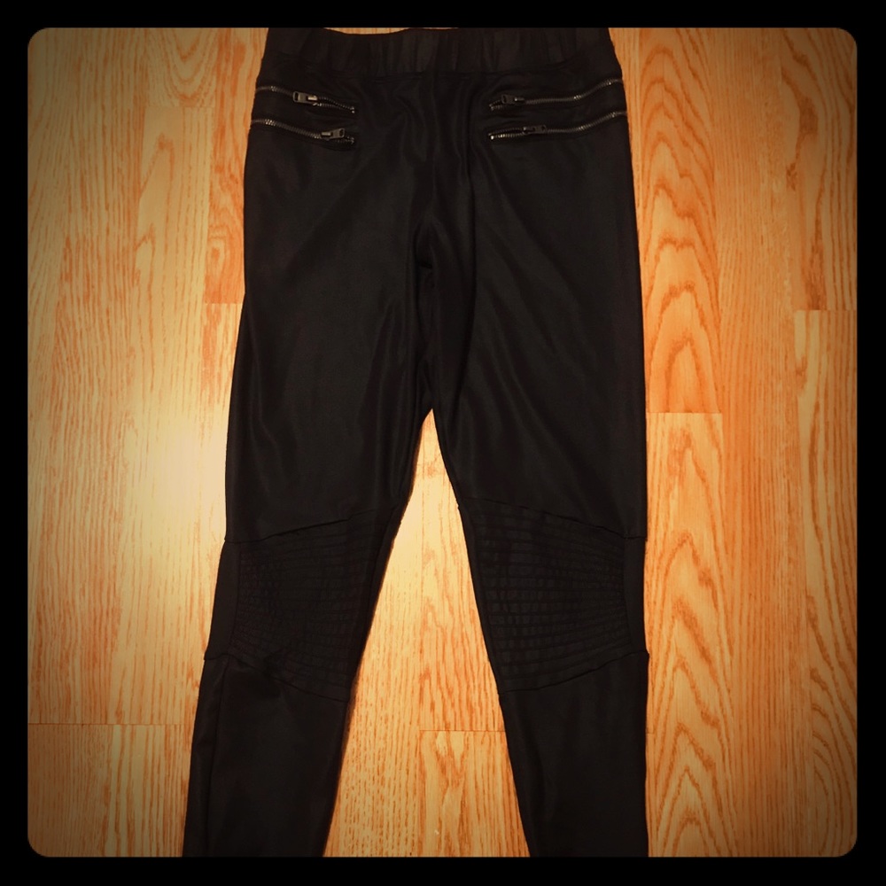Express Black Moto Leggings